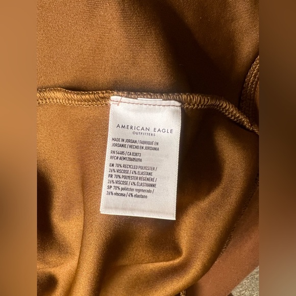 American eagle AE S small men’s zip up hoodie sweatshirt brown tan color - Picture 4 of 4